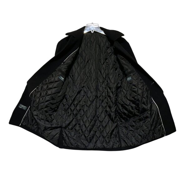 Y2K Lauren Ralph Lauren Coat 42R Single Breasted Wool Cashmere Quilted Insulated - Picture 8 of 13